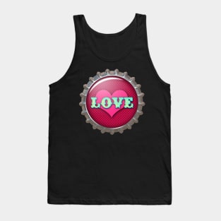 LOVE Bottle Cap | Romantic Valentine Sticker by Cherie(c)2022 Tank Top